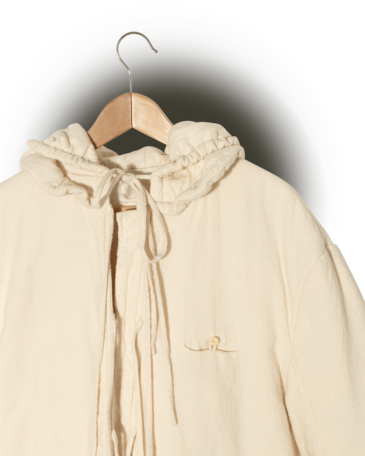 Chaqueta con capucha y mangas dobladas de Backwaves
