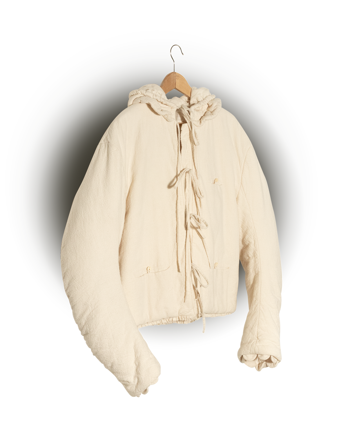 Chaqueta con capucha y mangas dobladas de Backwaves