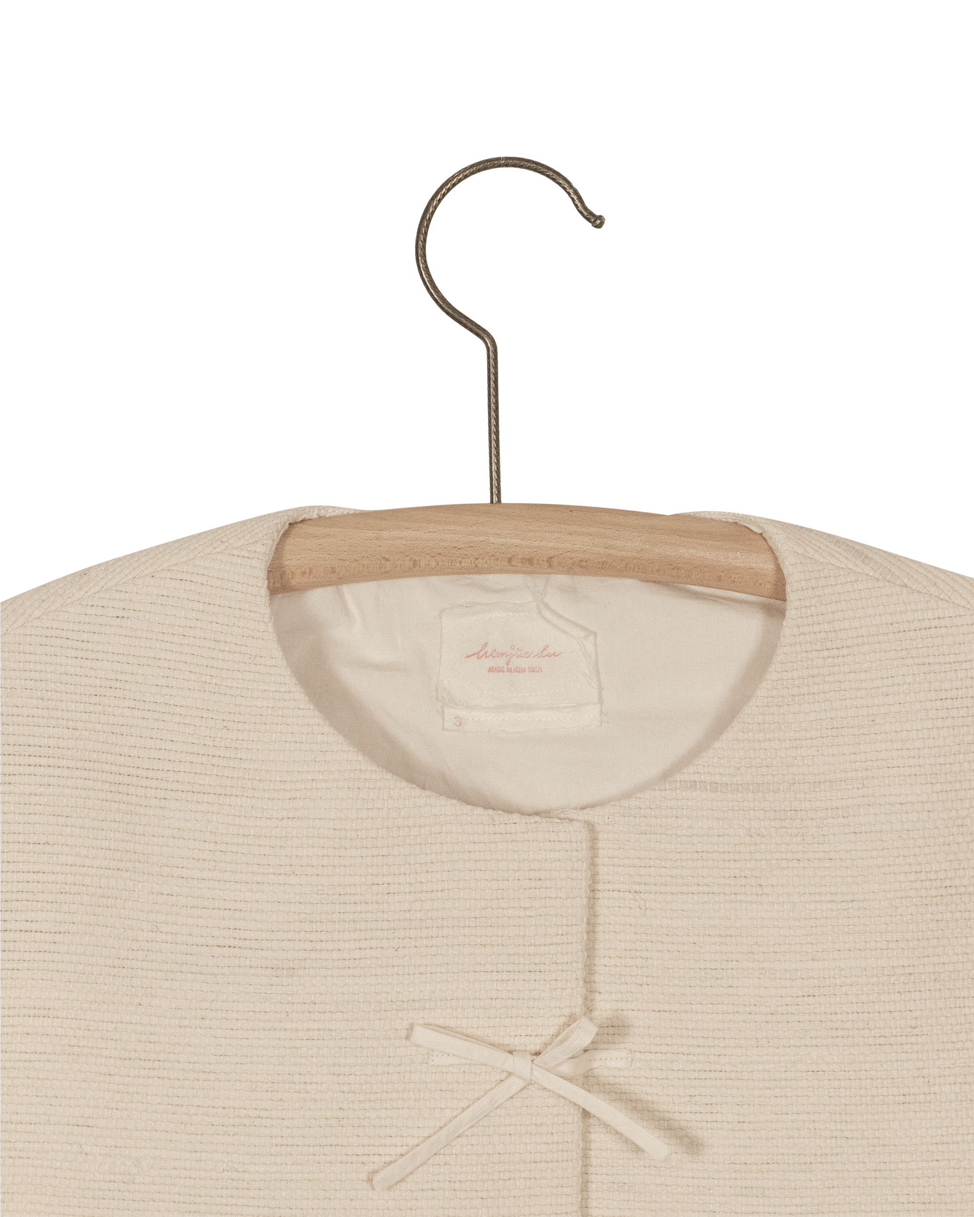 Chaqueta de armadura de algodón tejida a mano