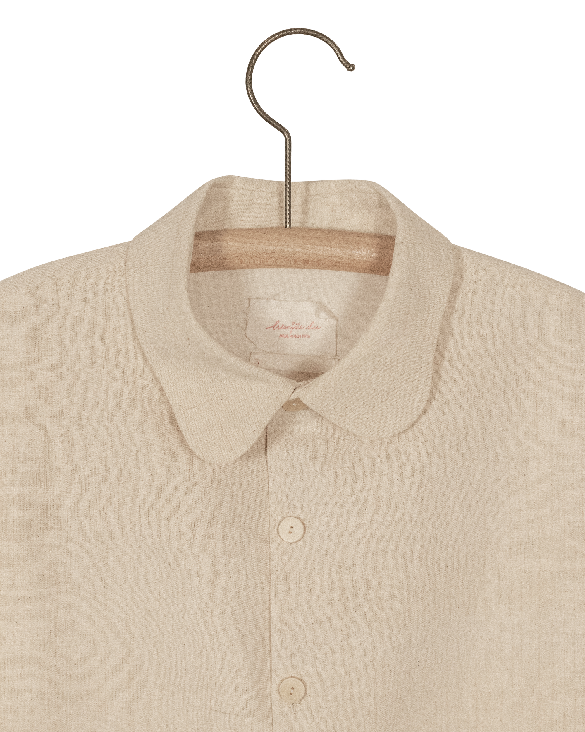 Camisa tipo chaqueta con bolsillos de estanque y puños con pétalos