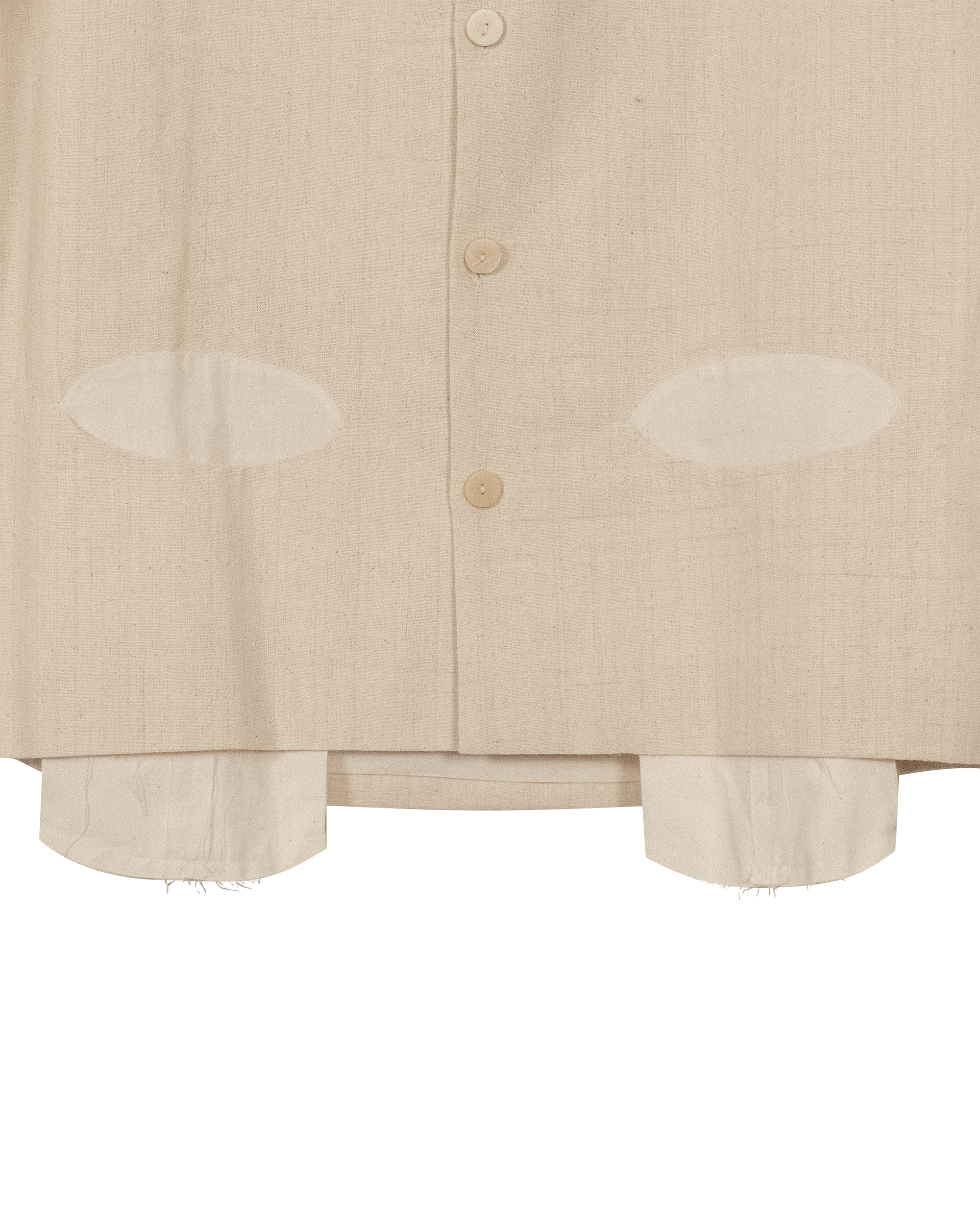 Camisa tipo chaqueta con bolsillos de estanque y puños con pétalos