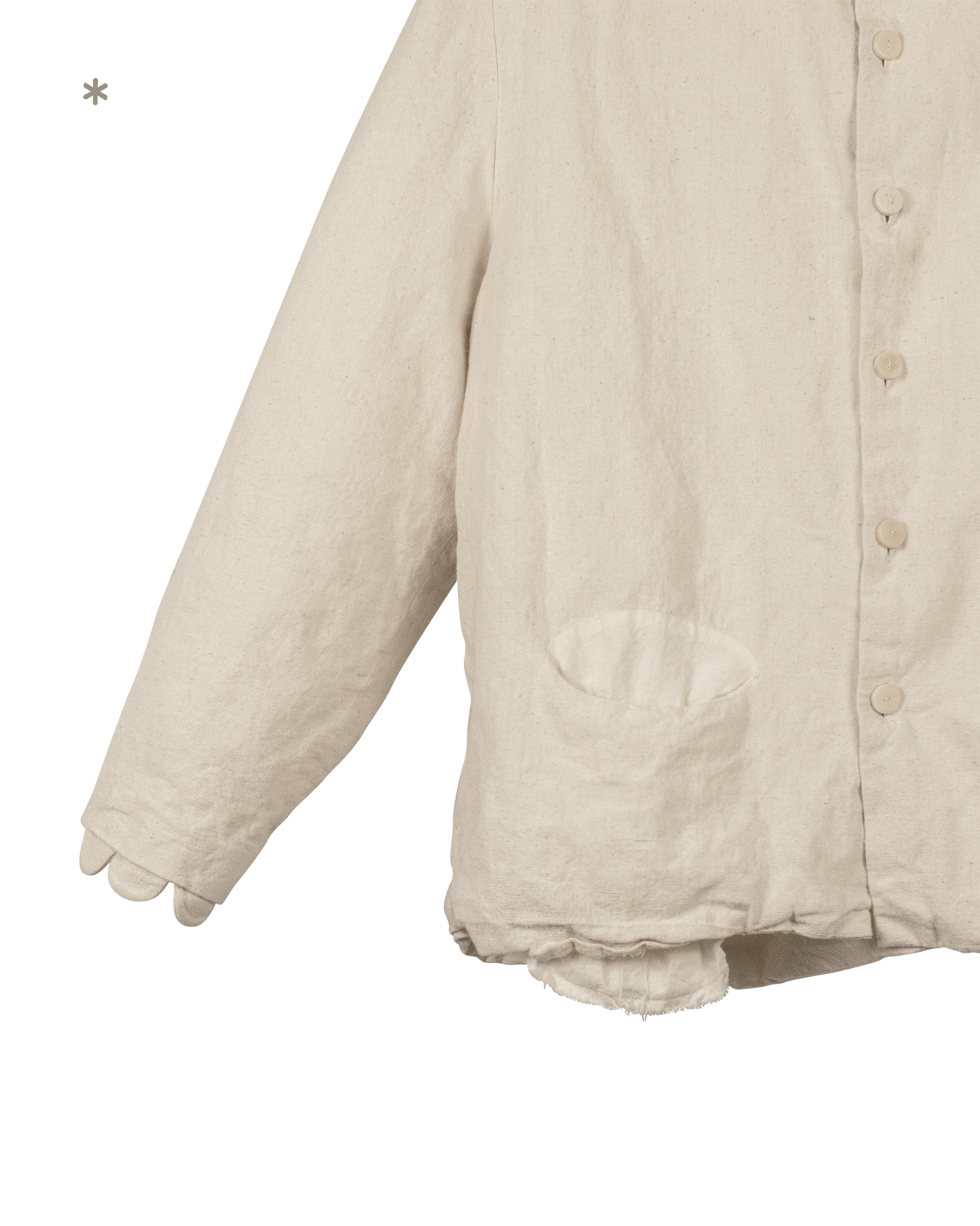 Camisa tipo chaqueta con bolsillos de estanque y puños con pétalos