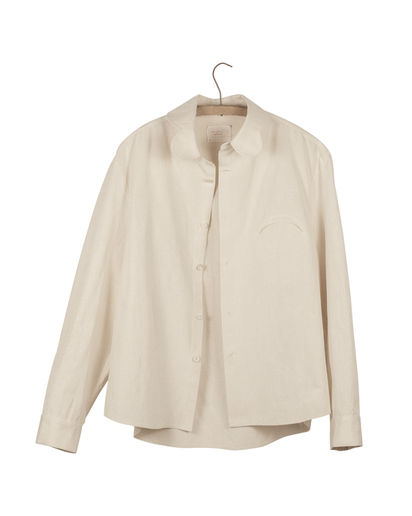 Fafa Collar Ahimsa Silk Shirt w/ moon pocket
